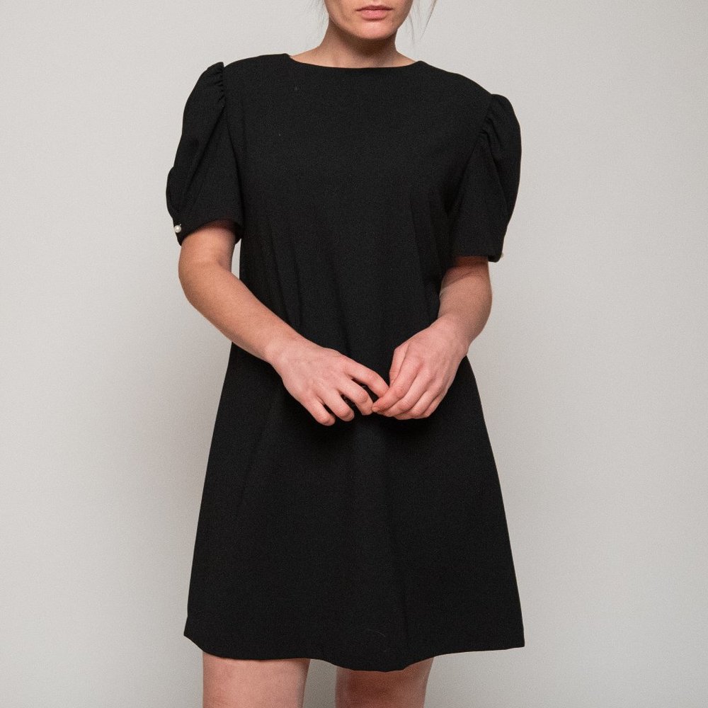 Black Zara Dress with Pearl Detail